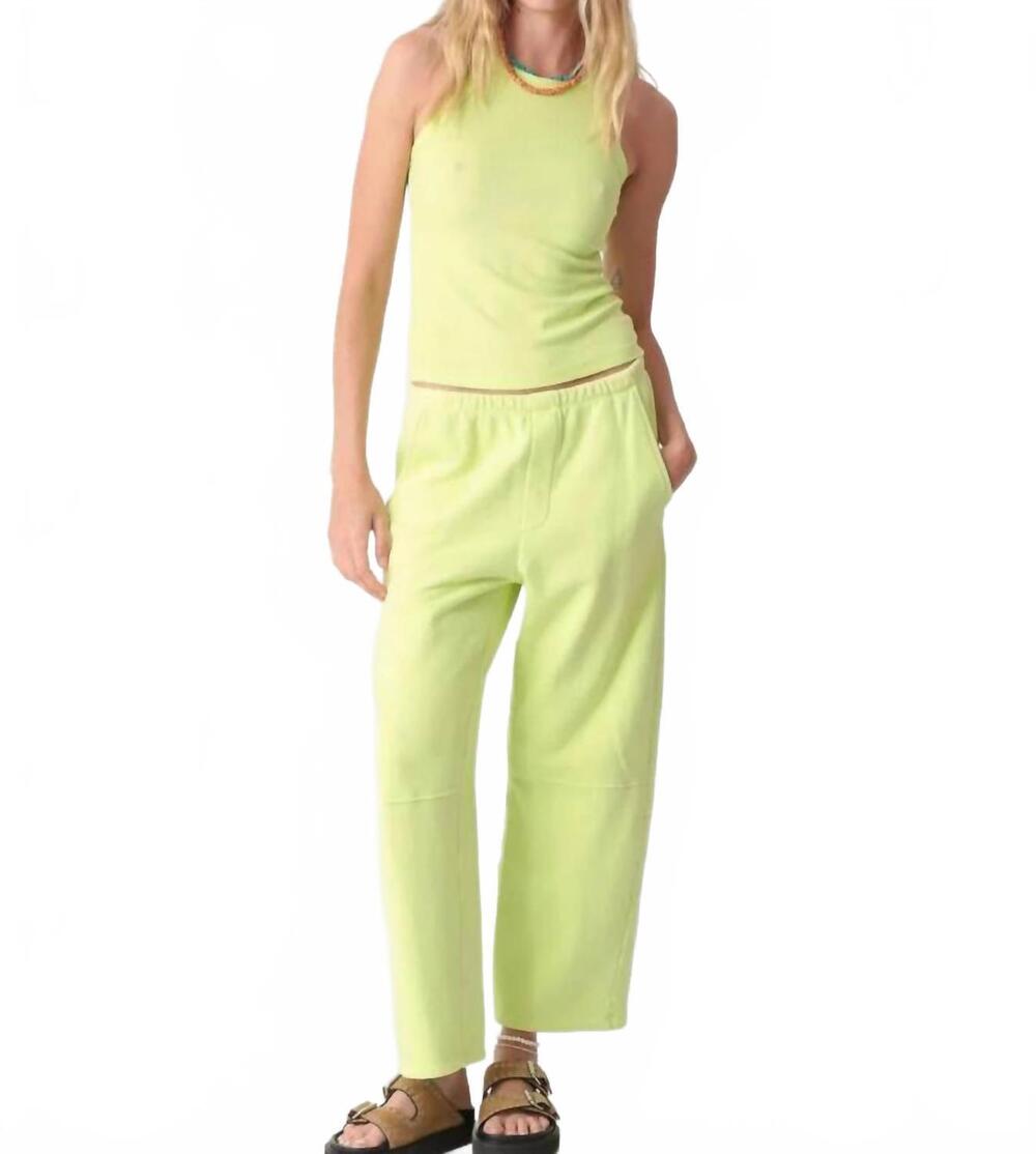 NEW ELECTRIC & ROSE sinclair tank & barrel pant set in lime